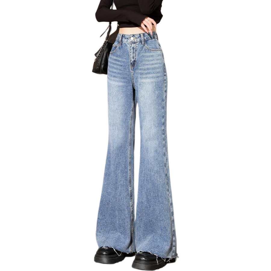 Tonlion Jeans Women's Medium Blue Moderate Flared Pants