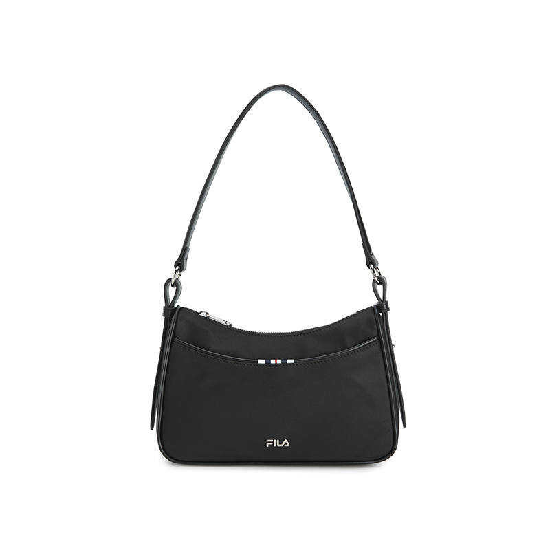 FILA WHITE Fabric, PU Shoulder Bag Women's Jet Black
