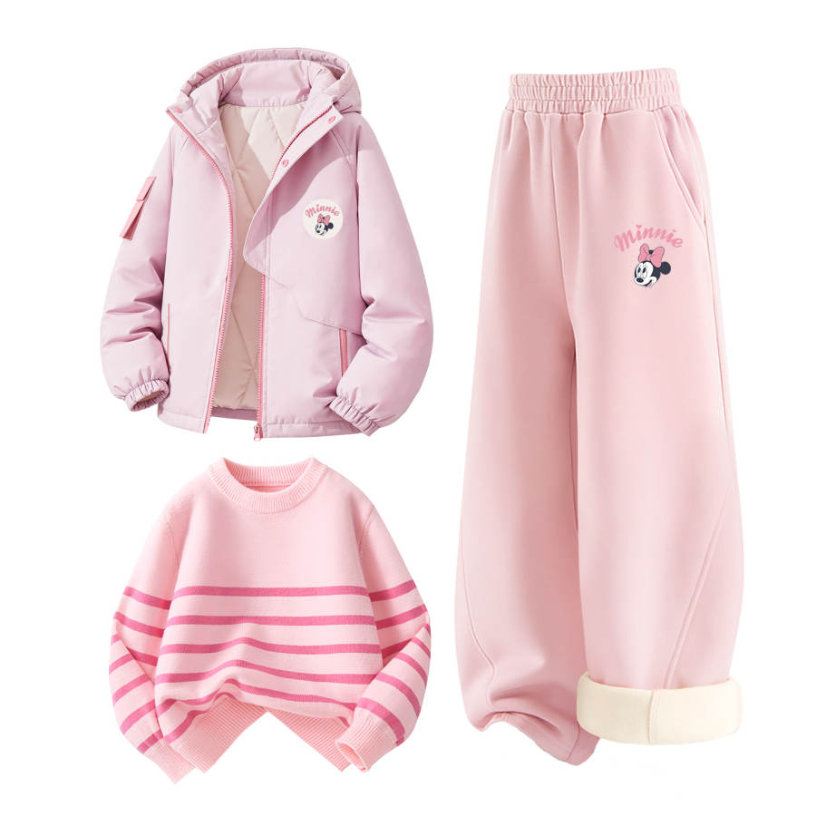 Disney Kids Casual Sportswear Crew Neck Thickened