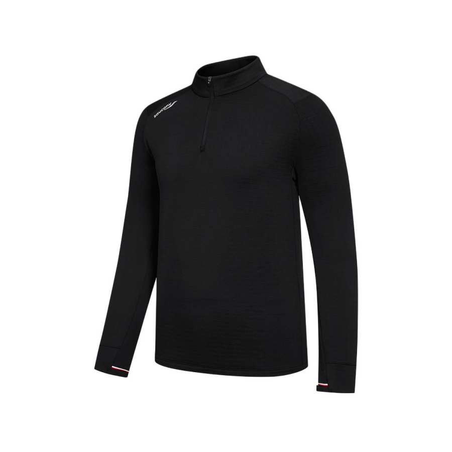Saucony Knitwear Unisex Black Stand Collar Moderate