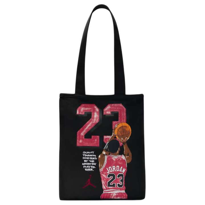 Jordan Jordan Cotton Tote Bag, Shopping Bag, Shoulder Bag Unisex Black