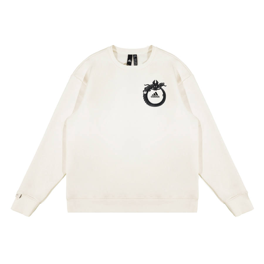 Adidas Adidas Sweatshirts Unisex White Crew Neck Moderate Regular