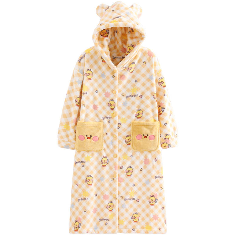 FENTENG FENTENG Brown Bear Sleep Robe Women's