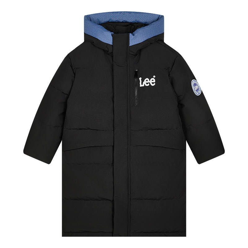 LEE KIDS Grade School Down Jackets Hooded Thickened Moderate