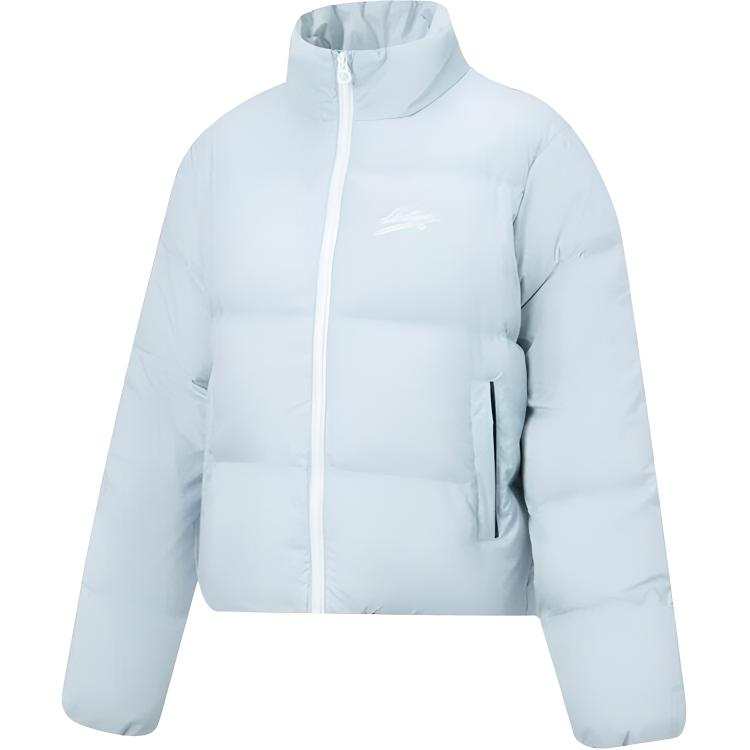 Li-Ning Li Ning Down Jackets Women's Light Blue Stand Collar Moderate