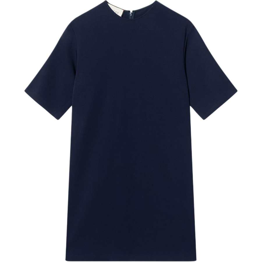 GUCCI Short Sleeved Dress Women's Dark Blue