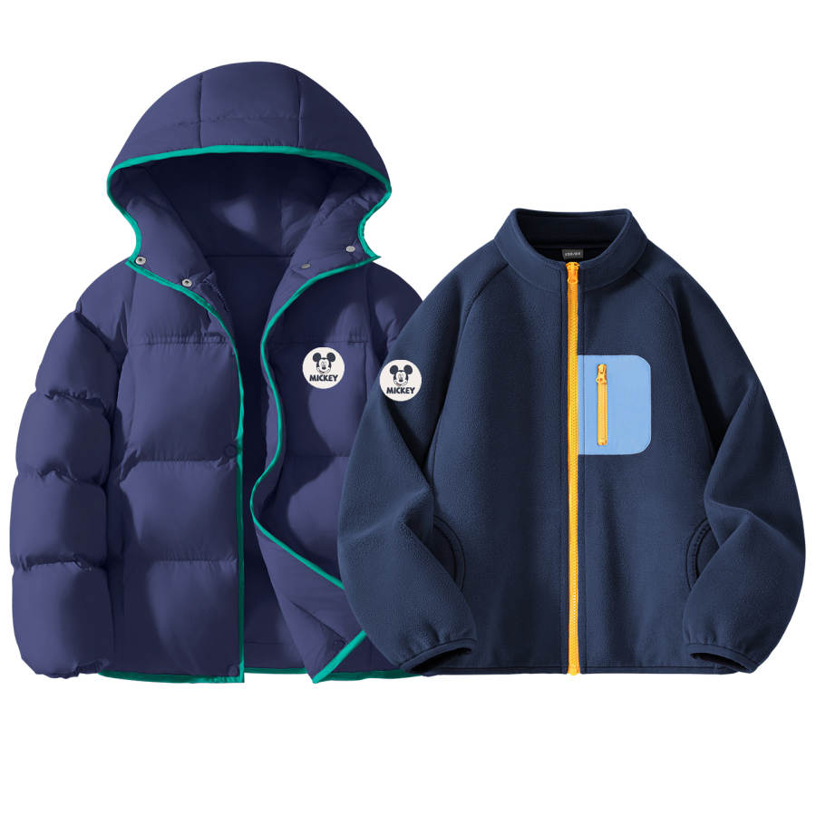 Disney Kids Casual Sportswear Stand Collar Thickened Long