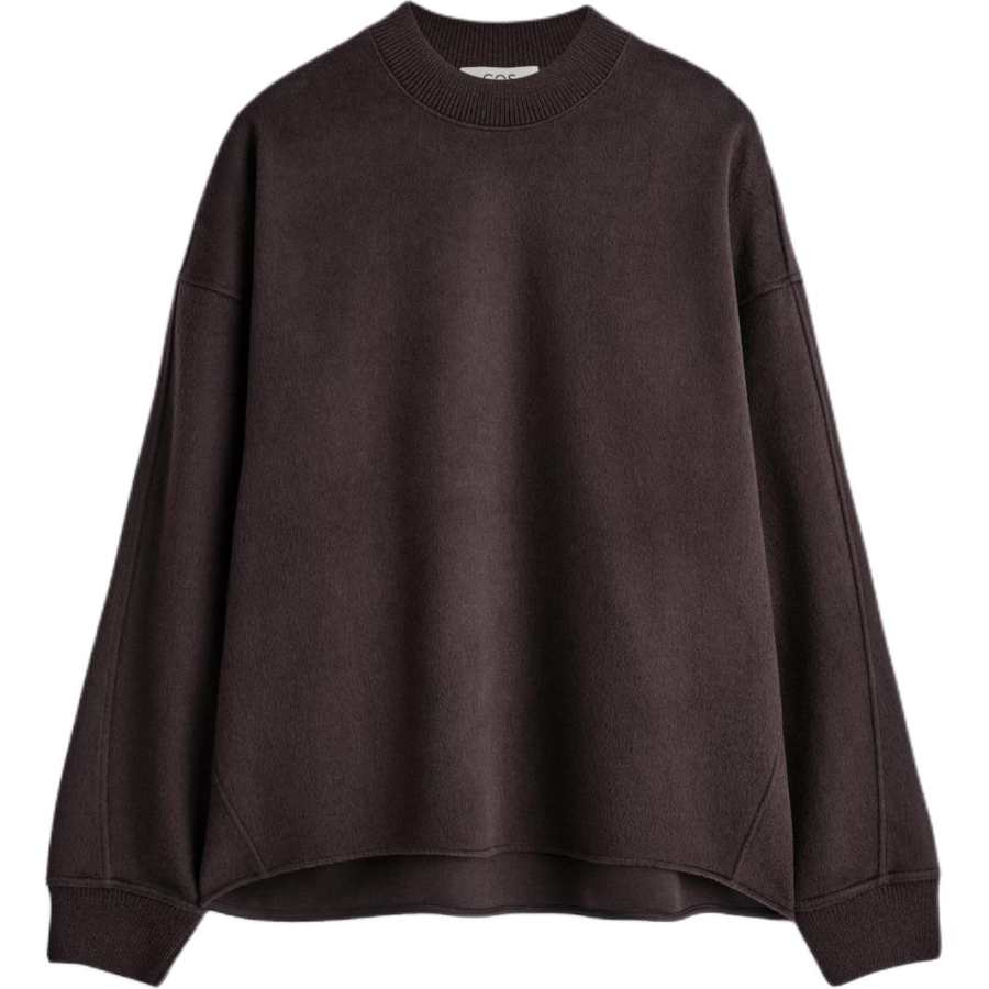 COS Knitwear Men's Dark Brown Crew Neck Moderate Other