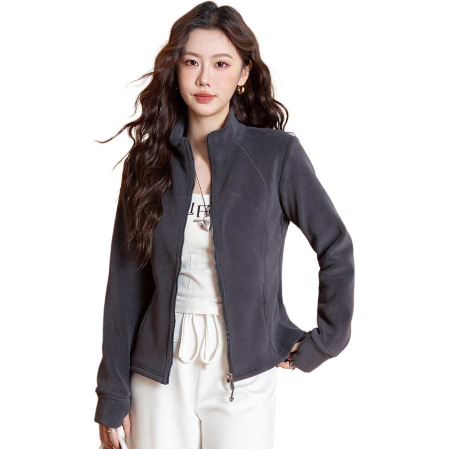 BALENO Velvet Jackets Women's Stand Collar Moderate