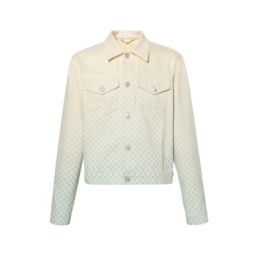 LOUIS VUITTON Lv Damier Gradient Jacquard Denim Jacket