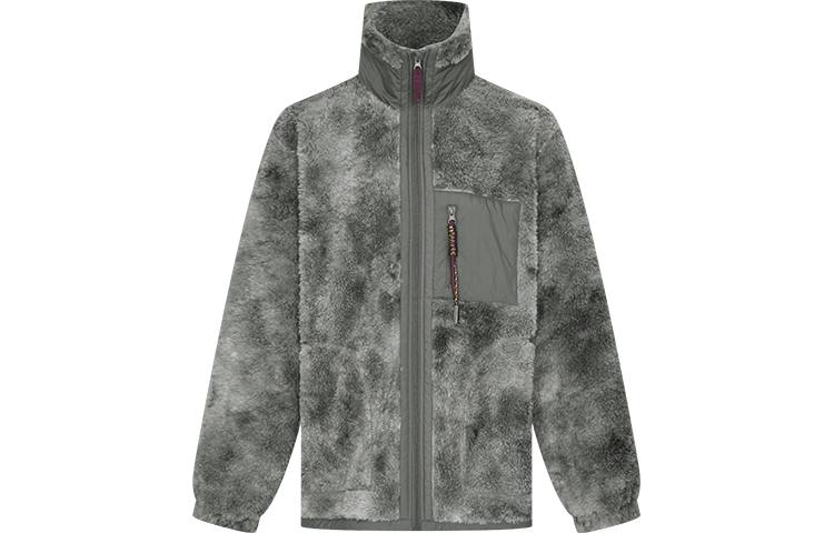 URBAN REVIVO Jackets Men's Medium Gray Stand Collar Moderate Other