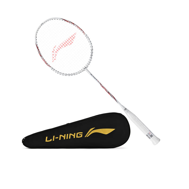 Li-Ning LiNing Sharp Shadow EX LIGHT Full Carbon Badminton Rackets Speed Type Enhanced Swing Speed Advanced Level 5U White Blue