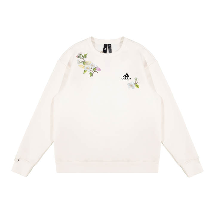 Adidas Adidas LABEL Sweatshirts Unisex White Crew Neck Moderate Regular