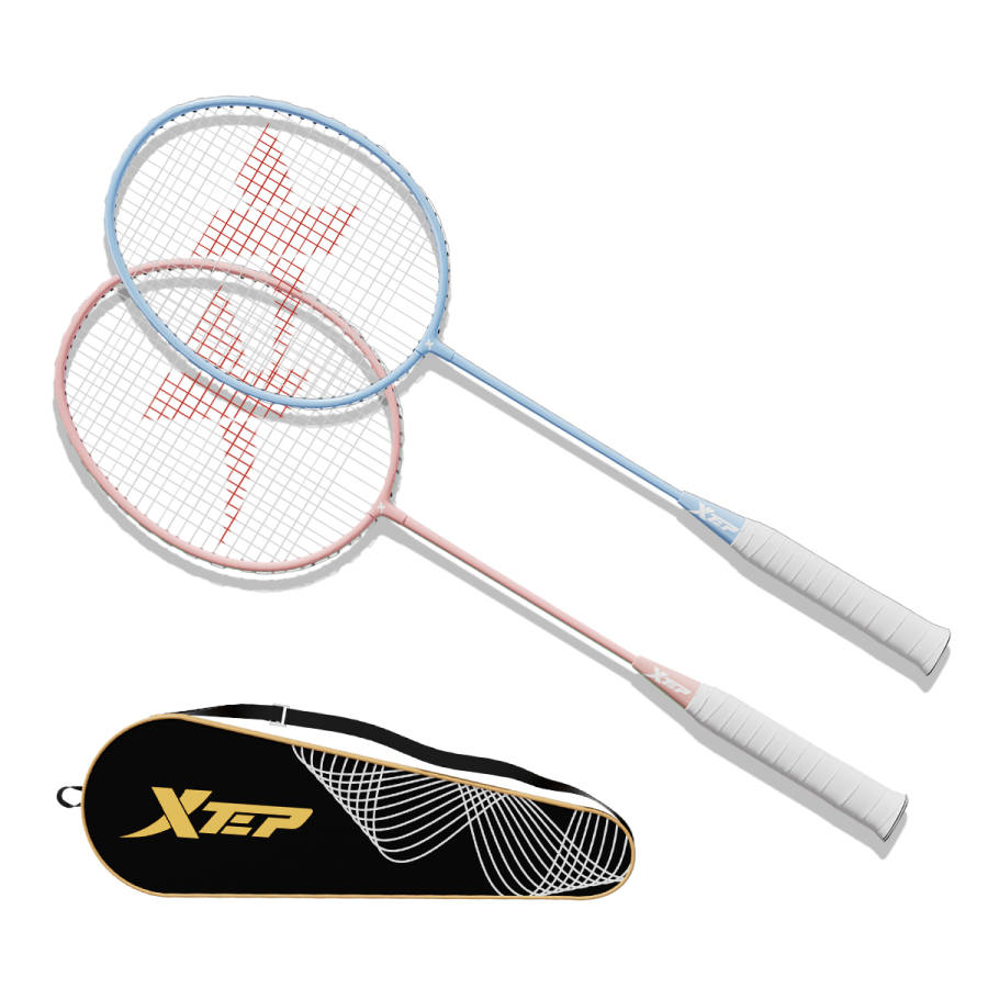 XTEP Iron Alloy Badminton Rackets Control Type All around Defense Entry level 668mm Unisex 1U/G5