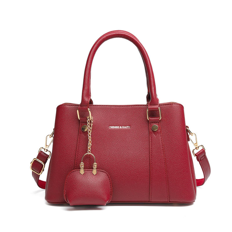 PAYOT Synthetic Leather Handbag Regular Women's Burgundy