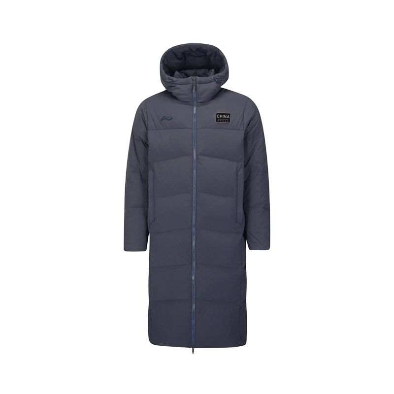 Li-Ning Li Ning Down Jackets Unisex Deep Blue Hooded Thickened Other