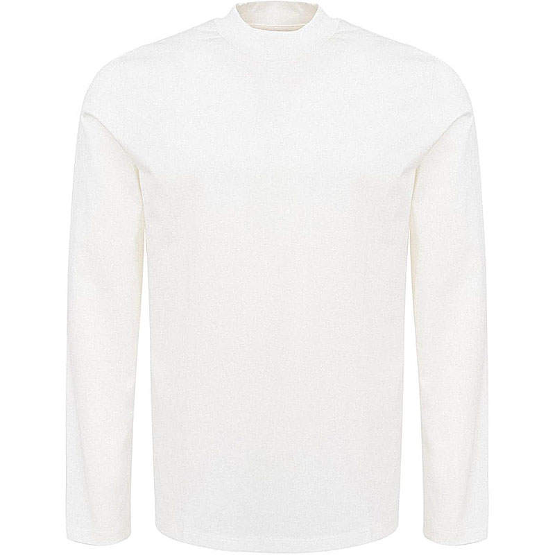 HUGO BOSS T Shirts Men's White Stand Collar Moderate Straight Fit
