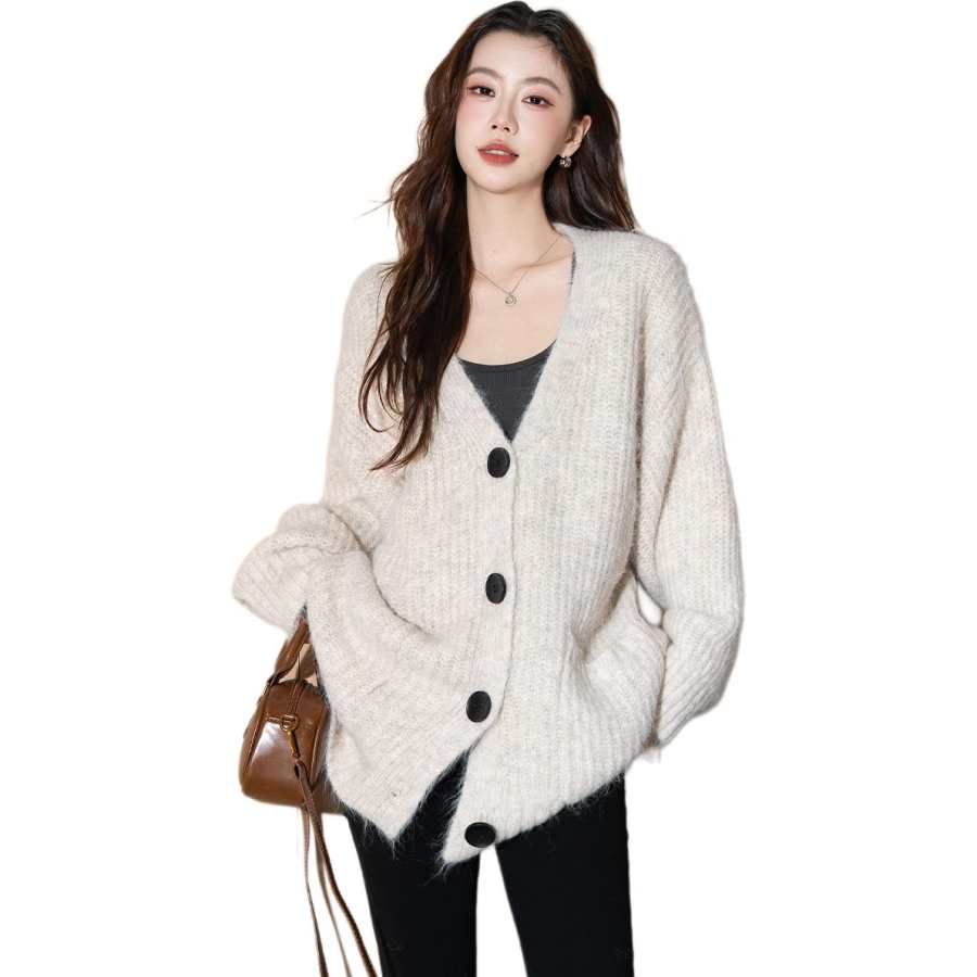 BALENO Knitwear Women's V Neck Moderate Cardigan