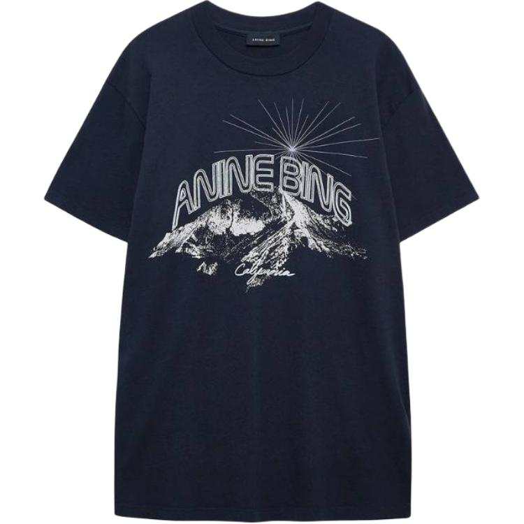 Anine Bing The Walker Crewneck Short-Sleeved T-Shirt
