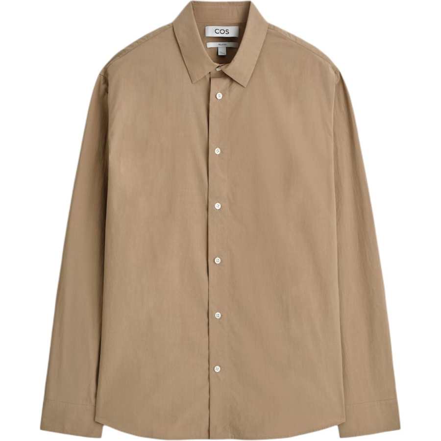 COS COS Shirts Men's Light Umber Lapel Moderate