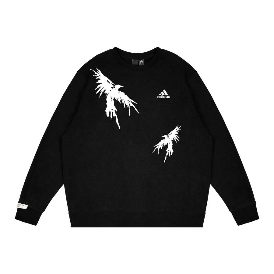 Adidas Adidas Sweatshirts Unisex Black Crew Neck Moderate Regular