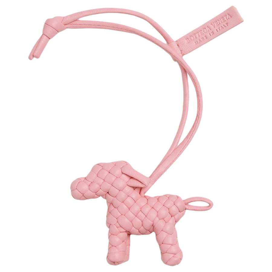 Bottega Veneta Sheepskin Bag Accessory Women's Ribbon Powder