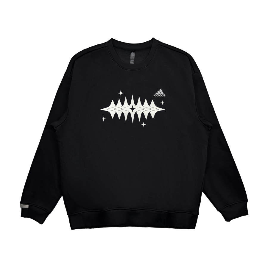 Adidas Adidas LABEL Sweatshirts Unisex Black Crew Neck Moderate Regular