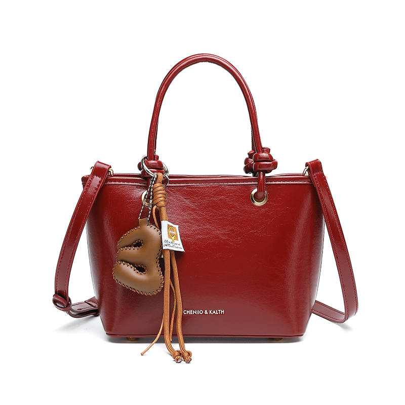 PAYOT Synthetic Leather Handbag Regular Women's Burgundy