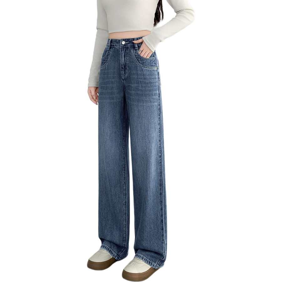Tonlion Jeans Women's Medium Blue Moderate Wide Leg Pants