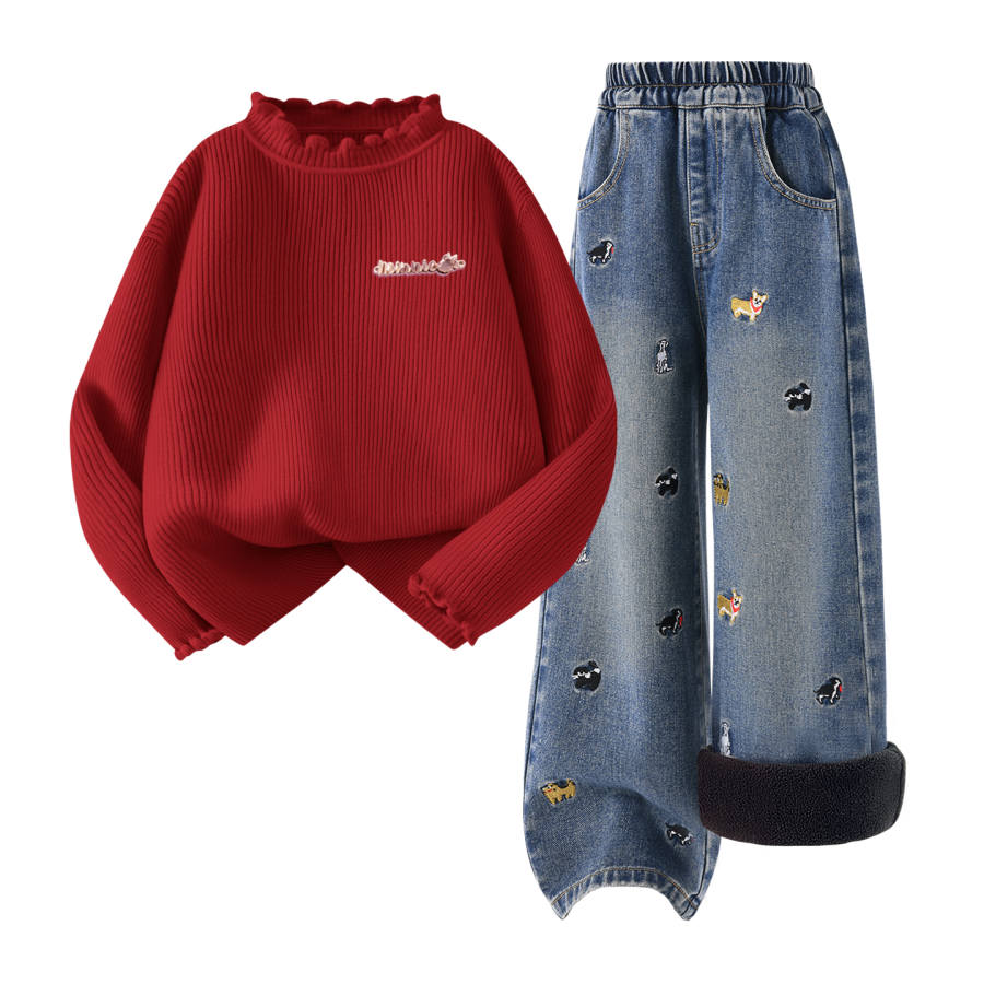 Disney Kids Casual Sportswear Crew Neck Thickened