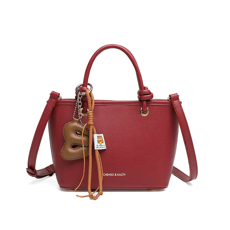 PAYOT Synthetic Leather Handbag Regular Women's Burgundy