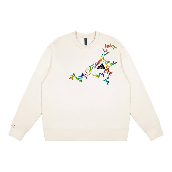 Adidas Adidas Sweatshirts Unisex White Crew Neck Moderate Regular