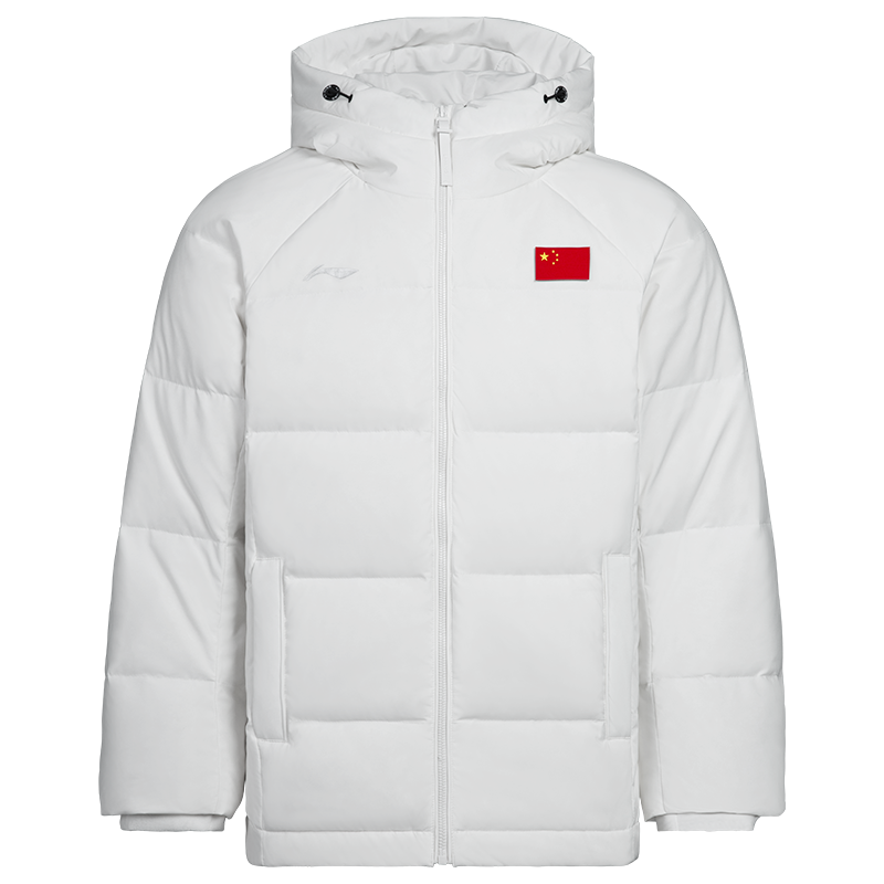 Li-Ning Li Ning Down Jackets Women's White Hooded Thickened