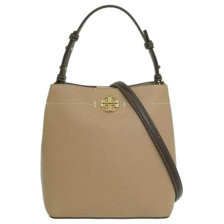 TORY BURCH Leather One Shoulder Handbag Women's Cream