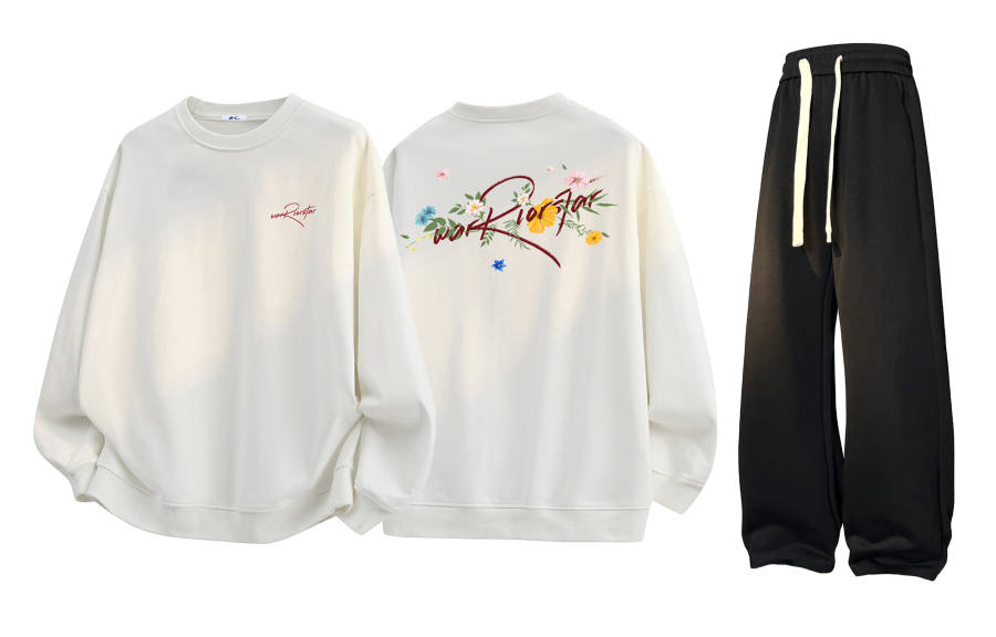 WARRIOR WARRIOR Sweatshirt Sets Unisex Crew Neck Moderate