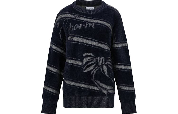 URBAN REVIVO Knitwear Women's Blue Crew Neck Moderate