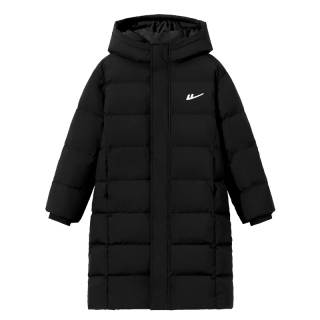 WARRIOR Kids Down Jackets Hooded Thickened Long Moderate