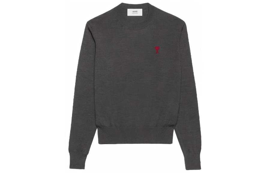 AMIPARIS Ami Paris Ami De Coeur Logo Embroidered Crewneck Jumper