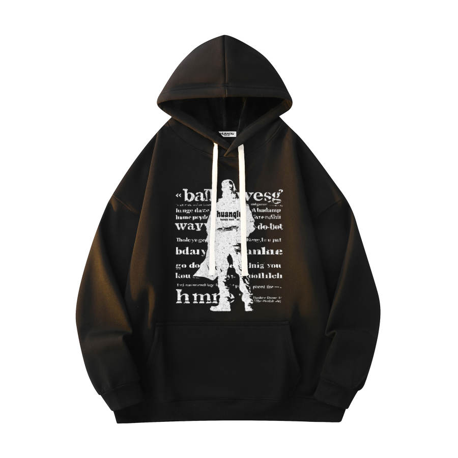 HUANQIU Sweatshirts Unisex Hooded Thickened Heavyweight