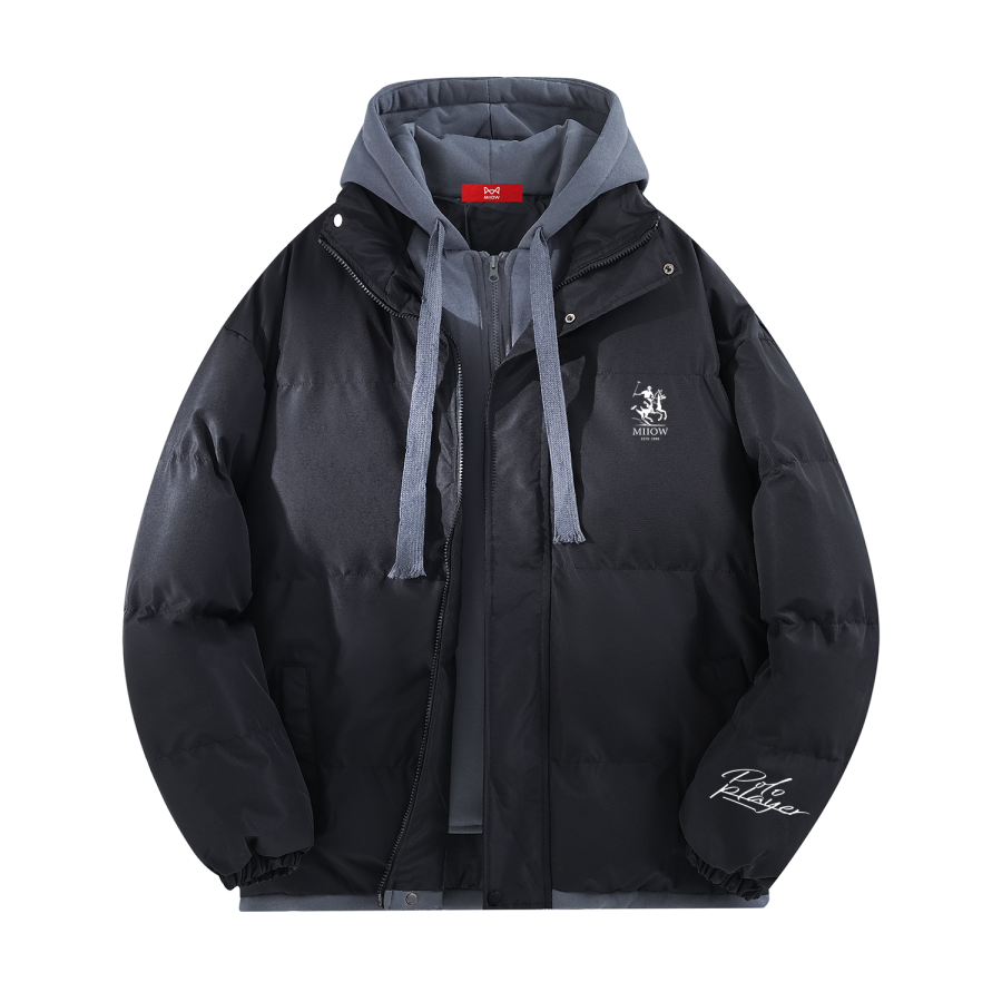 MIIOW Puffer Jackets Unisex Hooded Thickened Padded Puffer Jacket