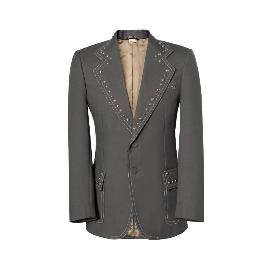 GUCCI FW22 Business Suit Coat Men's Gray