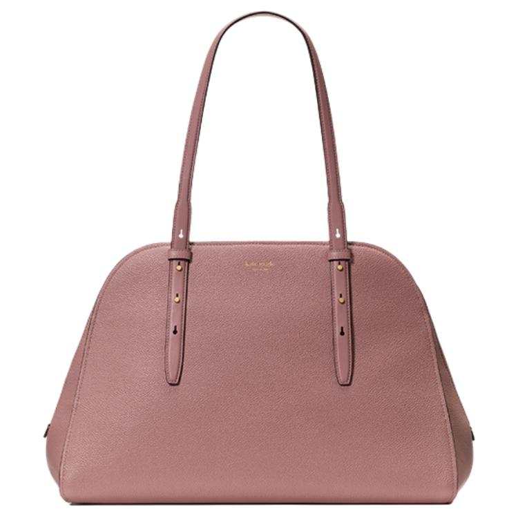 Kate Spade Litchi Grain Cow Leather Shoulder Bag Unisex Twilight Rose