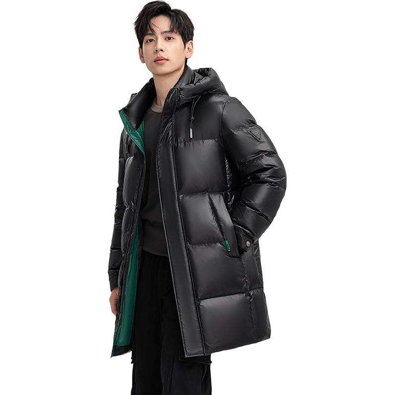 YALU Down Jackets Unisex Hooded Thickened Puffer Jacket