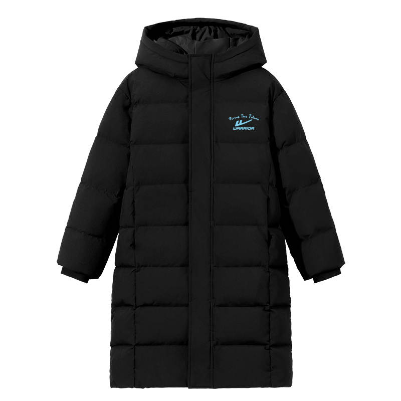 WARRIOR WARRIOR Kids Down Jackets Hooded Thickened Long Moderate