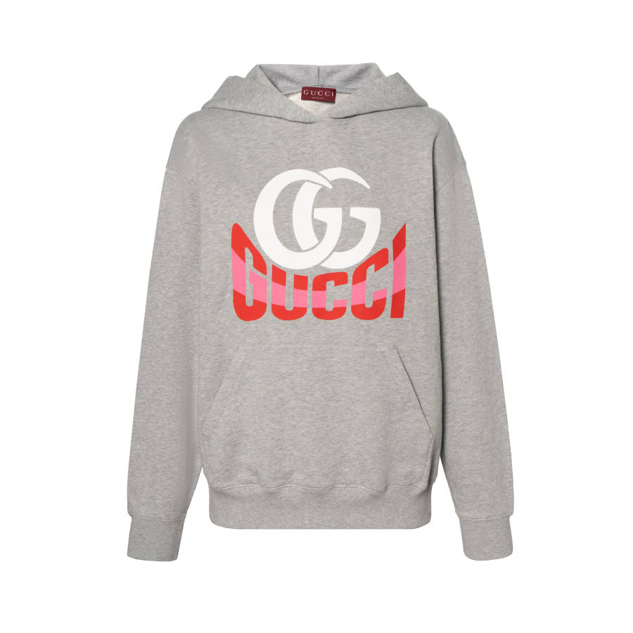 GUCCI Long Sleeved Logo Printed Hoodie