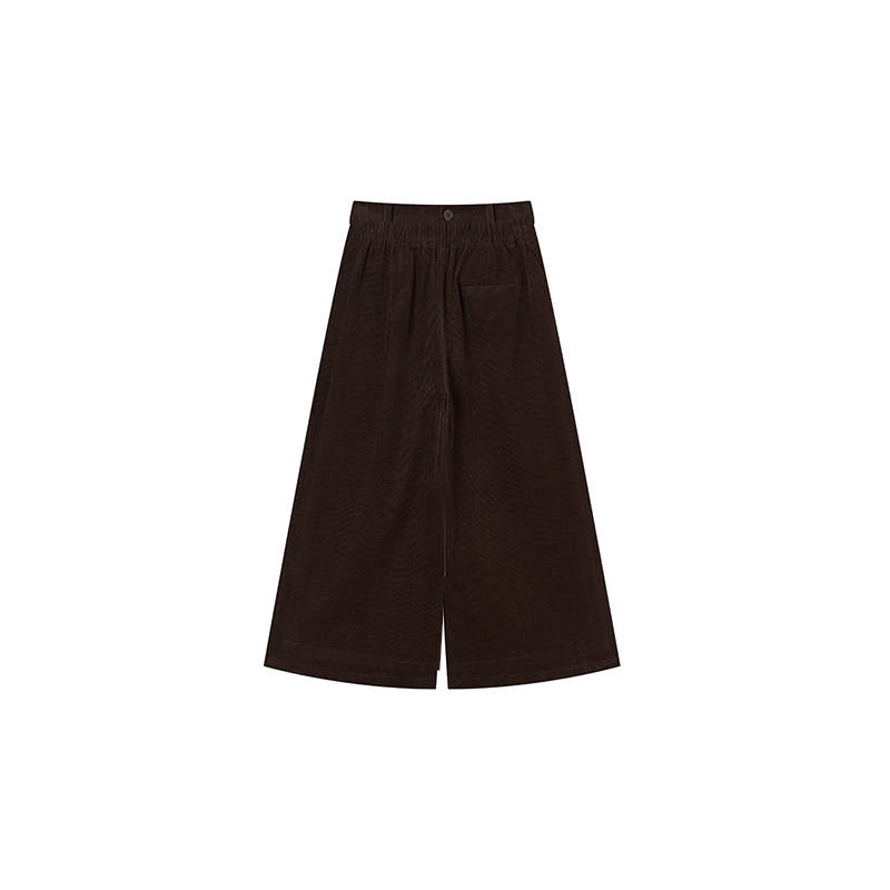 XIANGYING Casual Pants Women's Coffee Moderate Straight Fit Pants