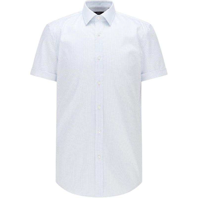 HUGO BOSS HUGO BOSS Shirts Men's Blue Lapel Moderate