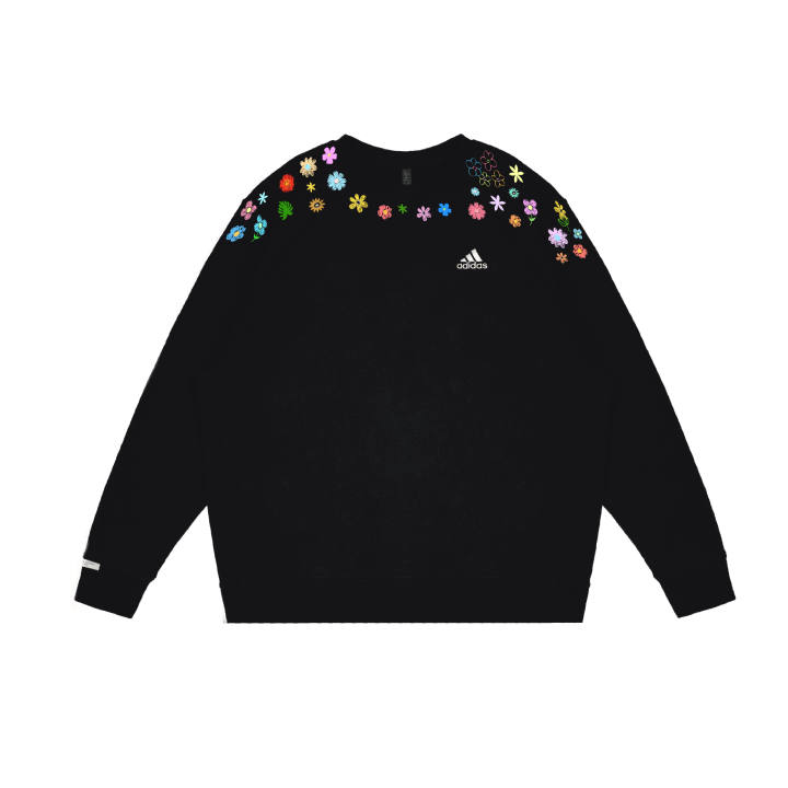 Adidas Adidas LABEL Sweatshirts Unisex Black Crew Neck Thickened Regular