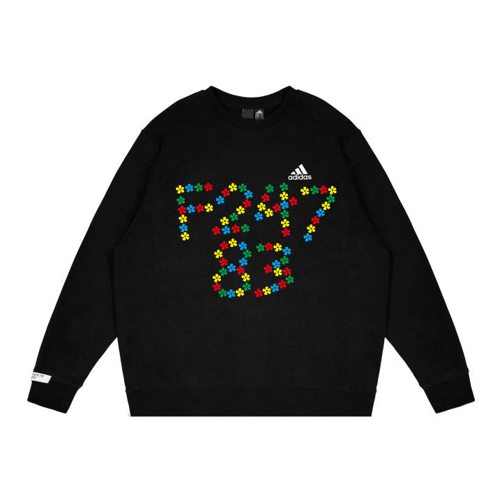 Adidas Adidas Sweatshirts Unisex Black Crew Neck Moderate Regular