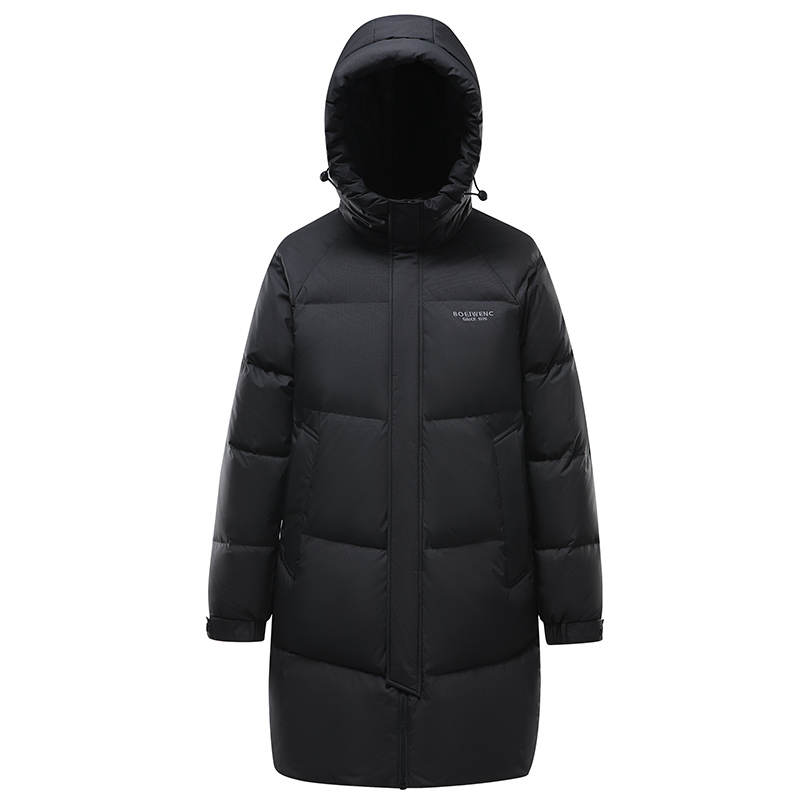 YALU Down Jackets Unisex Hooded Fleece Lined